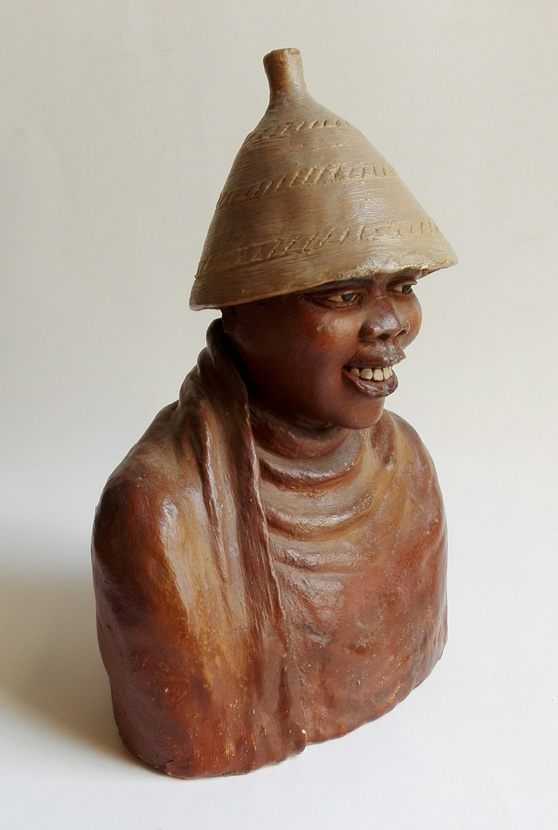 African clay busts circa 1950's Lutge Gallery