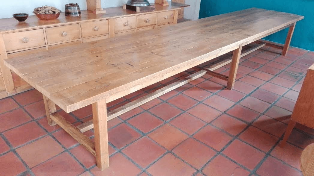 5m table refectory created from 19th century reclaimed Oregon pine Lutge Gallery