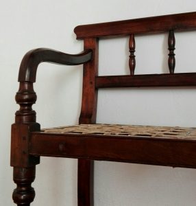 19th century stinkwood and riempie Cape rusbank