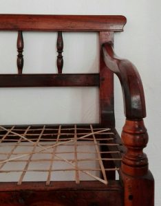 19th century stinkwood and riempie Cape rusbank